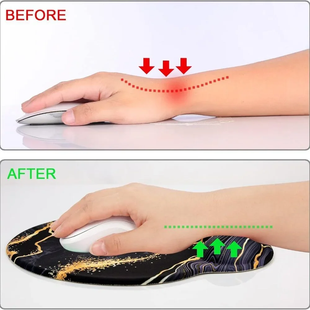 Ergonomic Mouse Pad with Wrist Support Rest,Large Mousepad Gel Wrist Rest, with